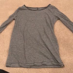 light gray and dark gray striped shirt